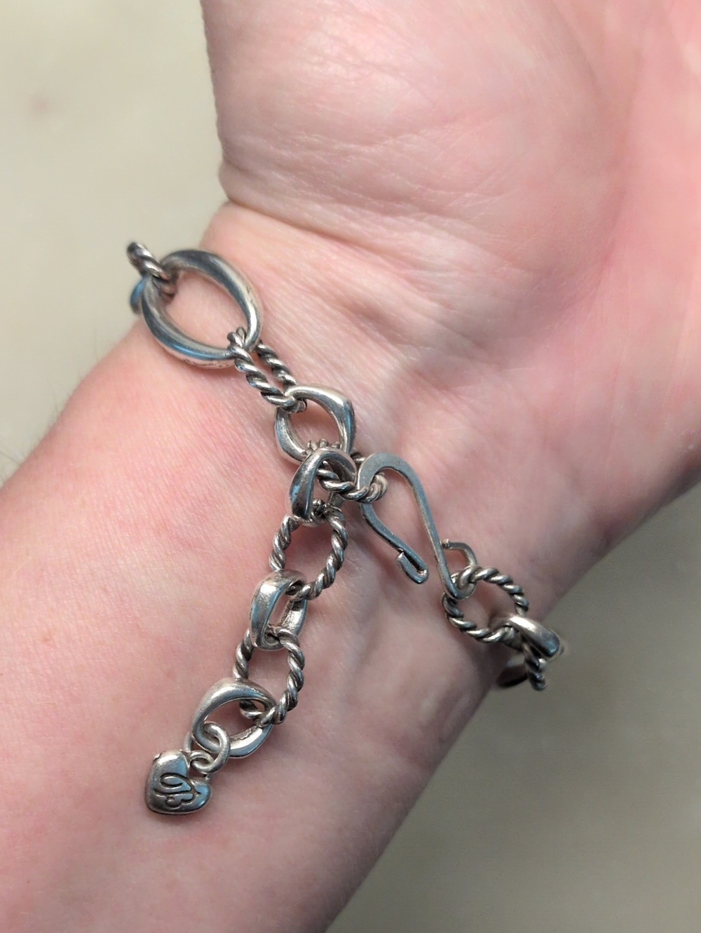 Sale!🔥Brighton Oval Link Bracelet Silver Adjustable - Picture 6 of 11